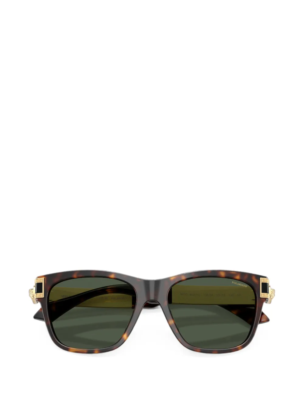 Versace Eyewear Zonnebril met Medusa plakkaat Bruin