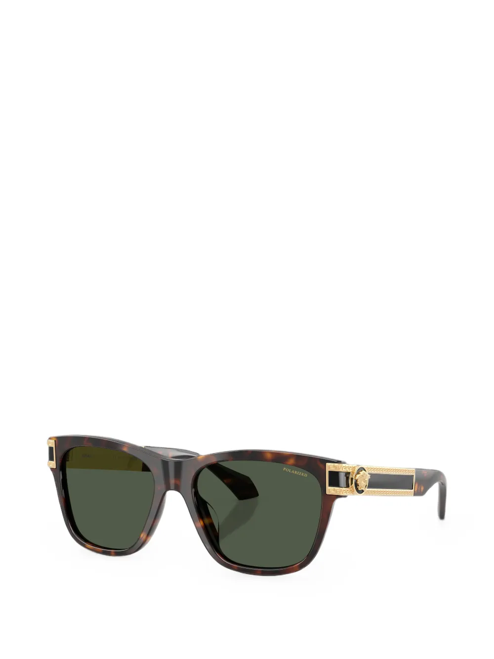 Versace Eyewear Zonnebril met Medusa plakkaat Bruin