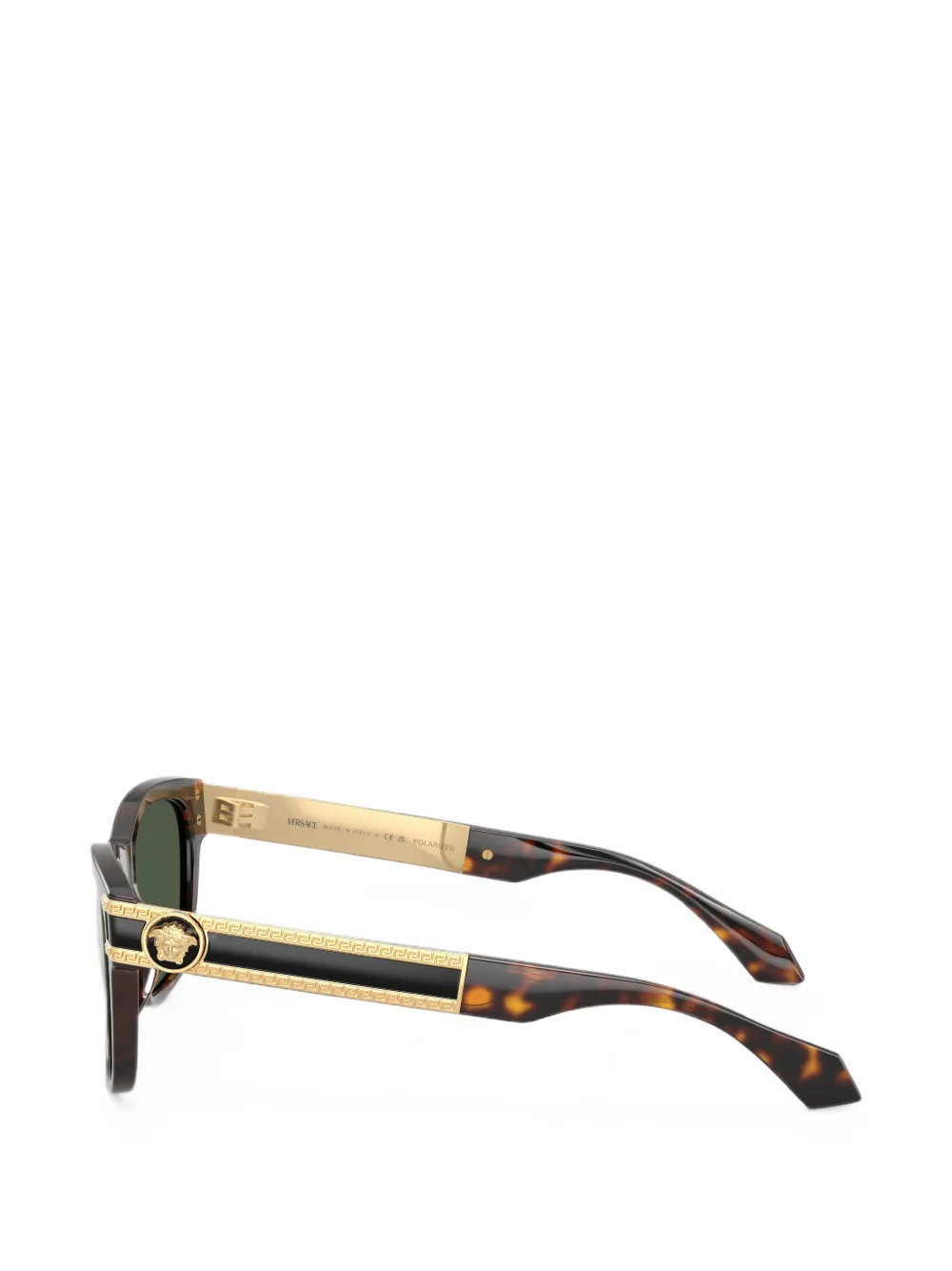 Versace Eyewear Zonnebril met Medusa plakkaat Bruin