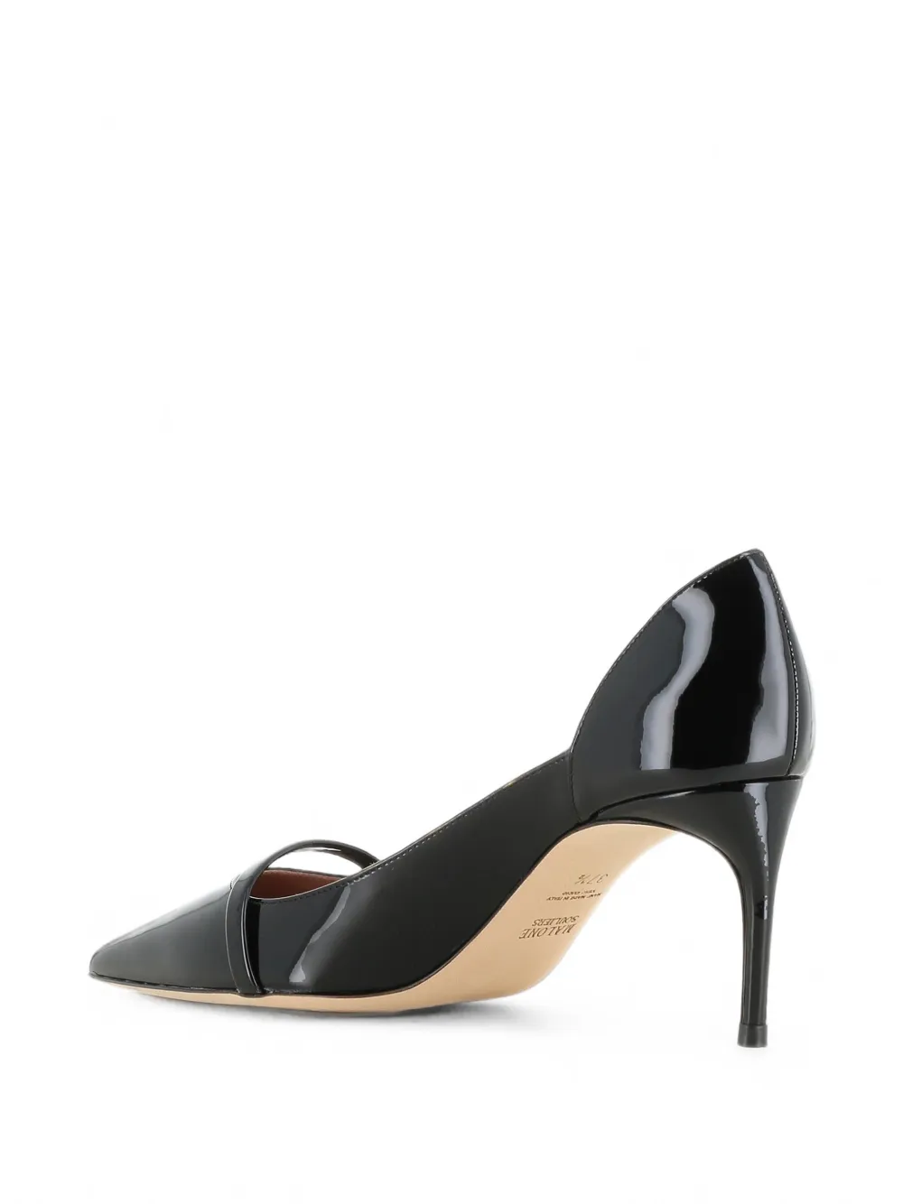 Malone Souliers 90mm Crawford pointed-toe patent-finish pumps Zwart