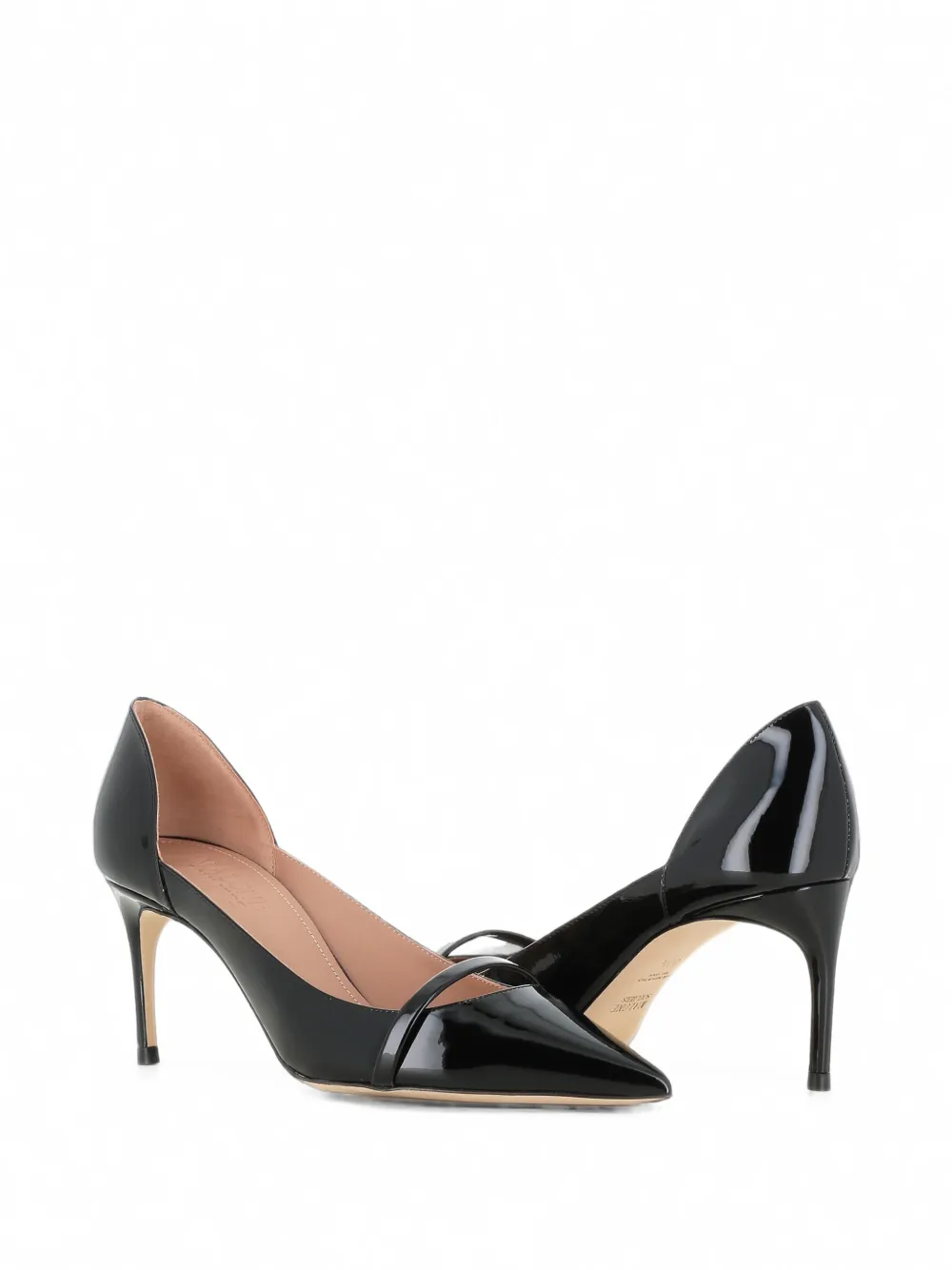 Malone Souliers 90mm Crawford pointed-toe patent-finish pumps Zwart