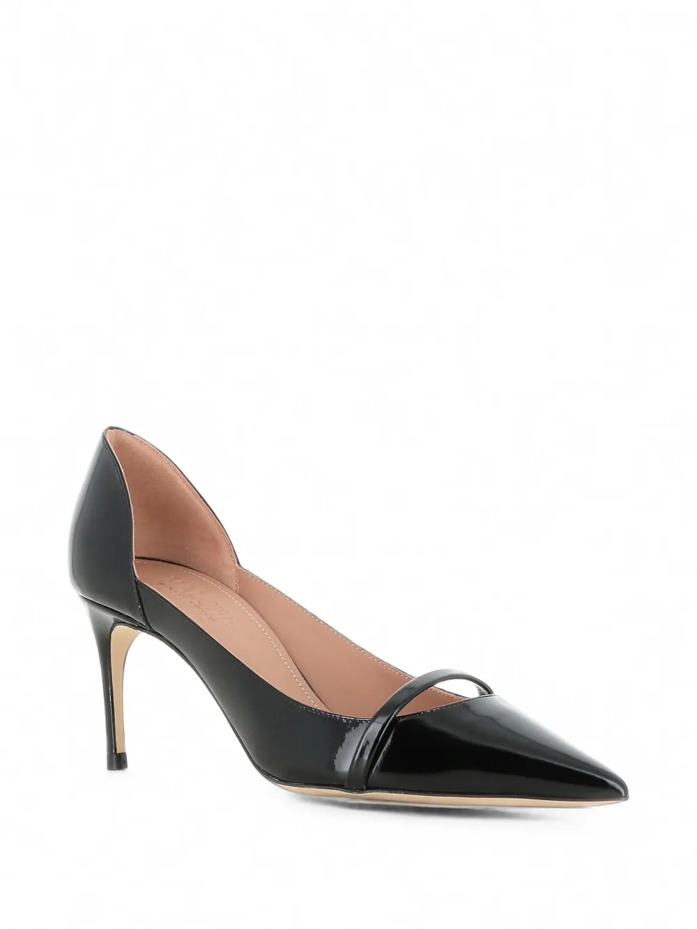 Malone Souliers 90mm Crawford pointed-toe patent-finish pumps Zwart