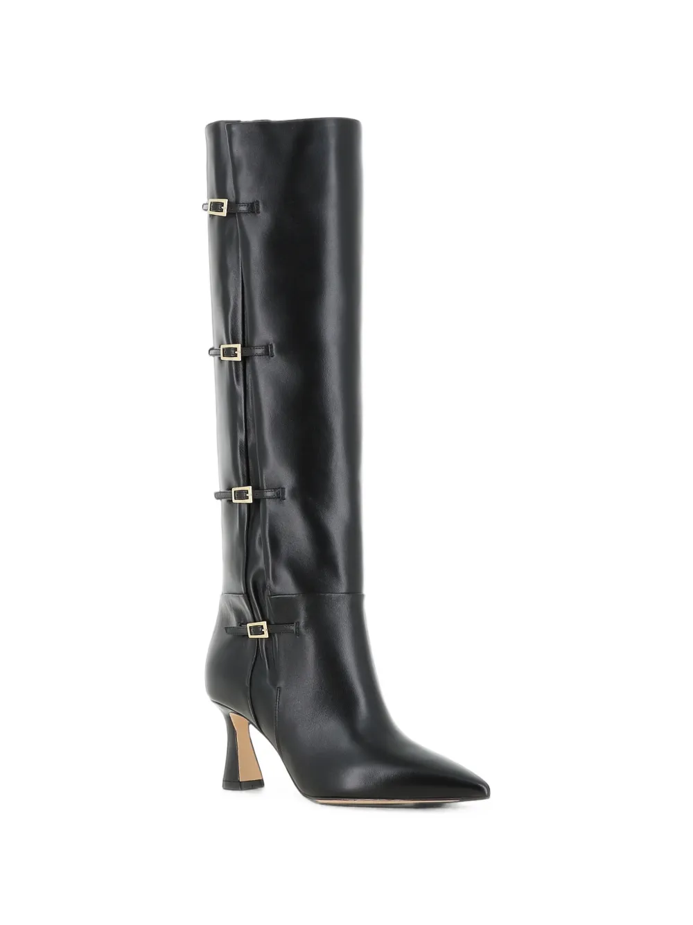 Malone Souliers 70mm Nolan buckle-detail pointed-toe boots Zwart