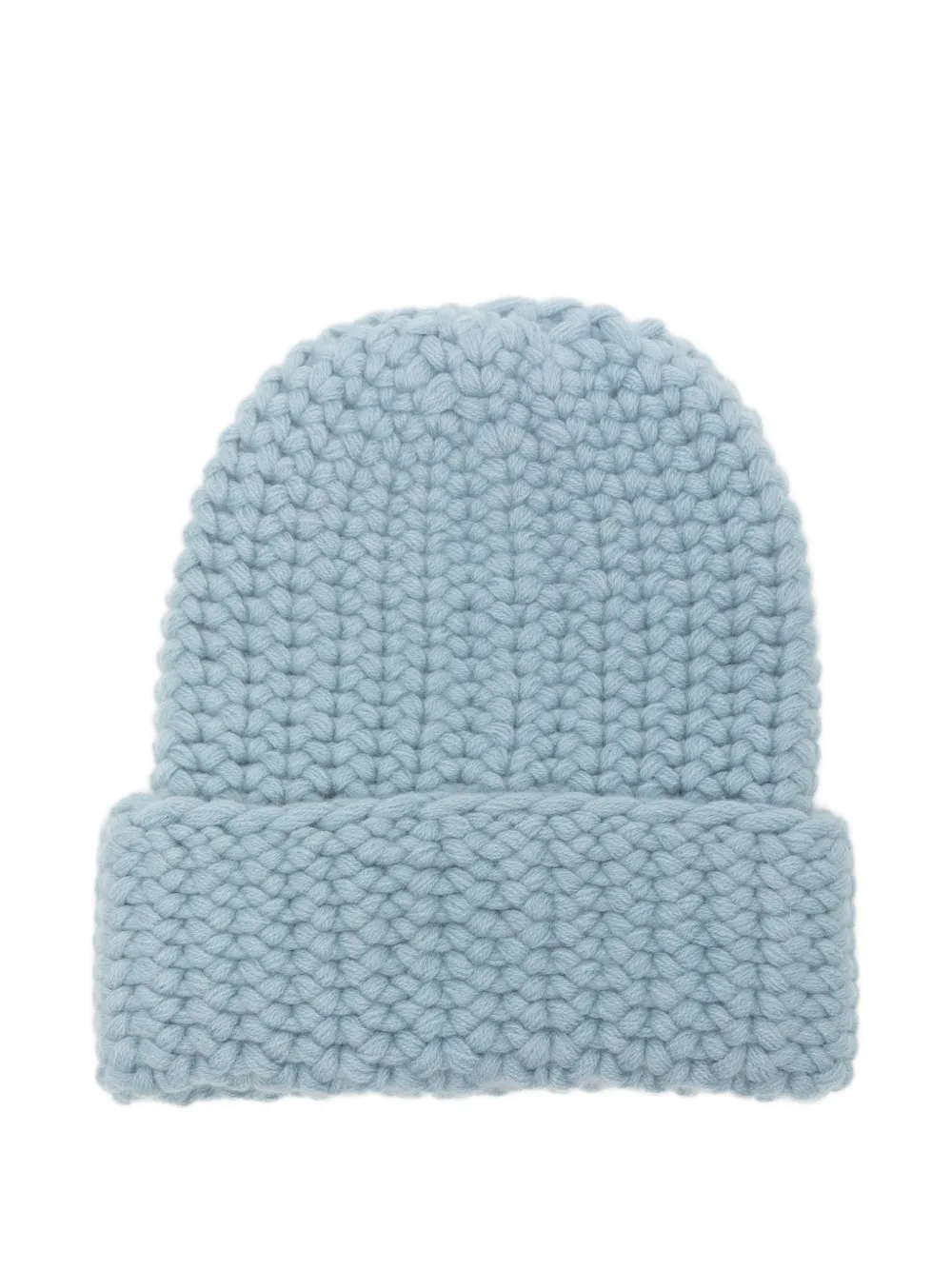 Liska bonnet Arala en cachemire à maille épaisse - Bleu