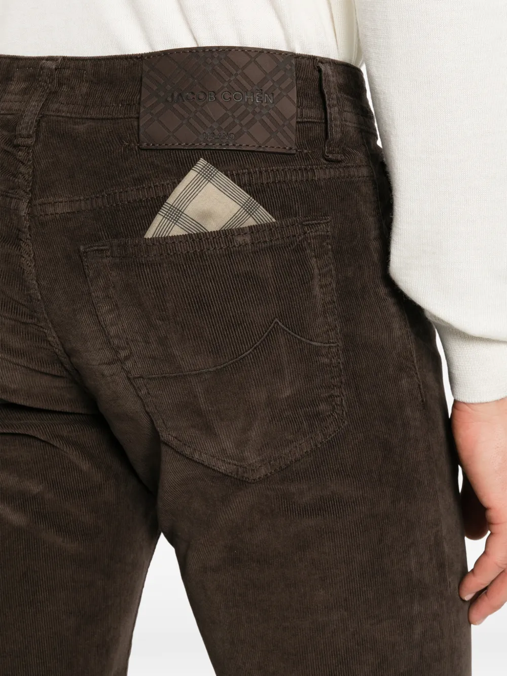 Jacob Cohën Bard ribfluwelen broek Bruin