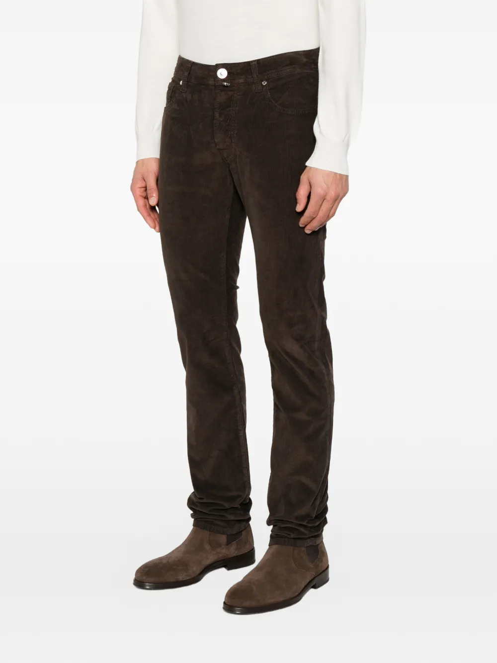 Jacob Cohën Bard ribfluwelen broek Bruin
