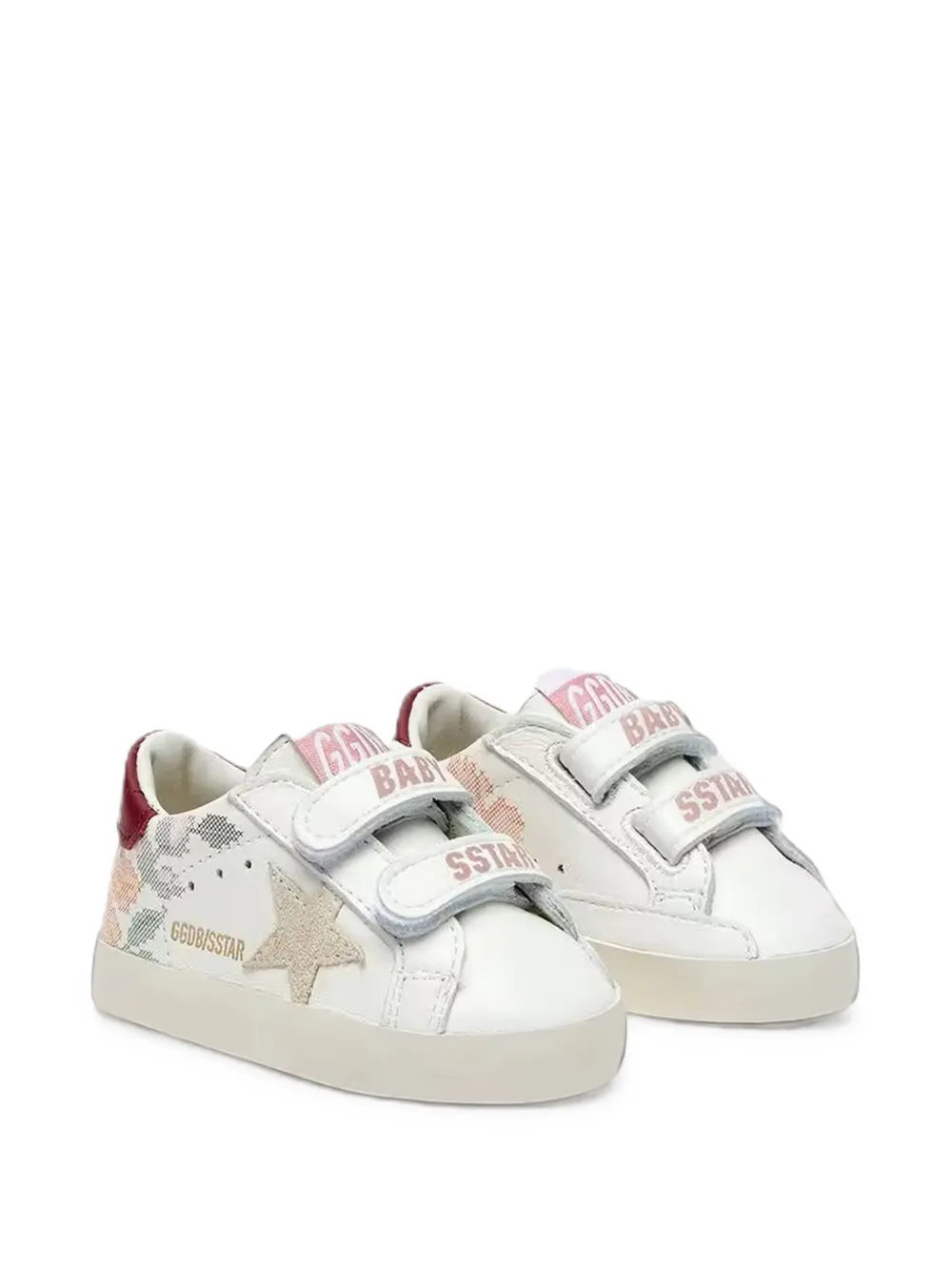 Golden Goose Kids Super-Star floral-print sneakers - Bianco
