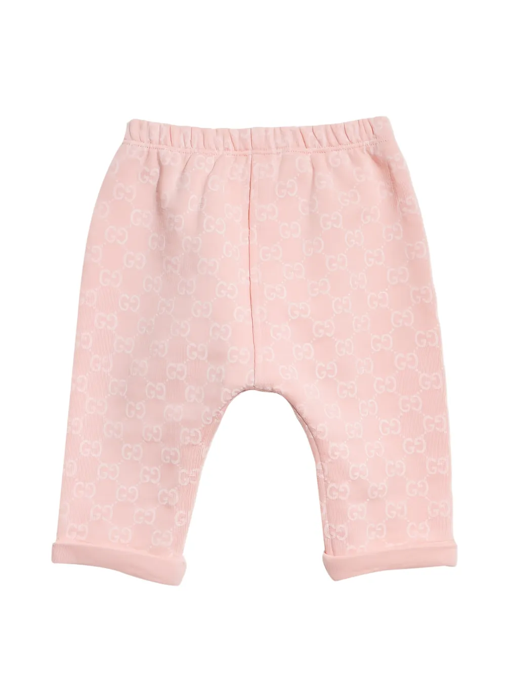 Gucci Kids Katoenen broek met monogramprint Roze