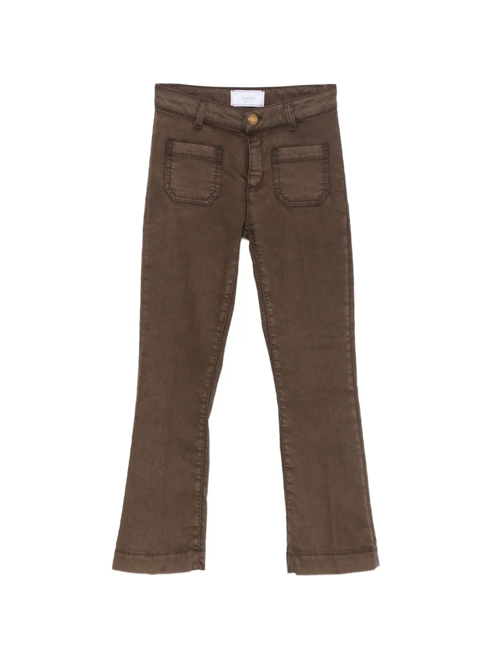 Seafarer Françoise patch-pocket cropped jeans - Marrone