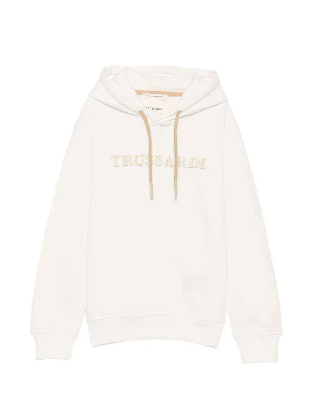 TRUSSARDI JUNIOR hoodie à logo brodé - Blanc TRUSSARDI JUNIOR hoodie à logo brodé - Blanc