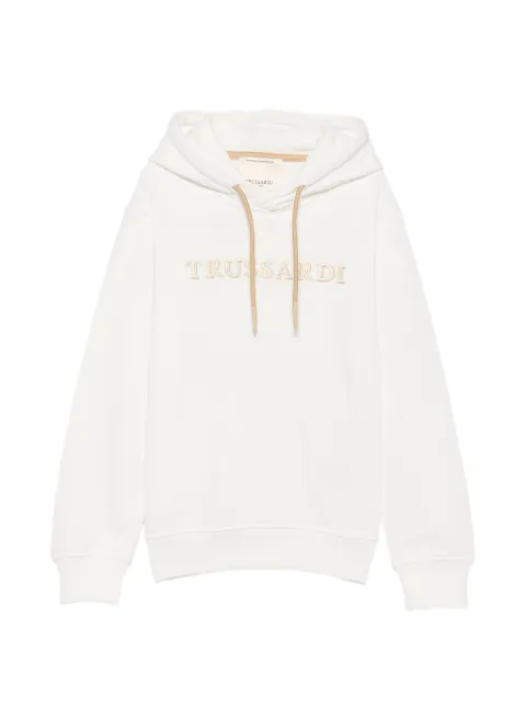 TRUSSARDI JUNIOR logo-embroidered drawstring hoodie
