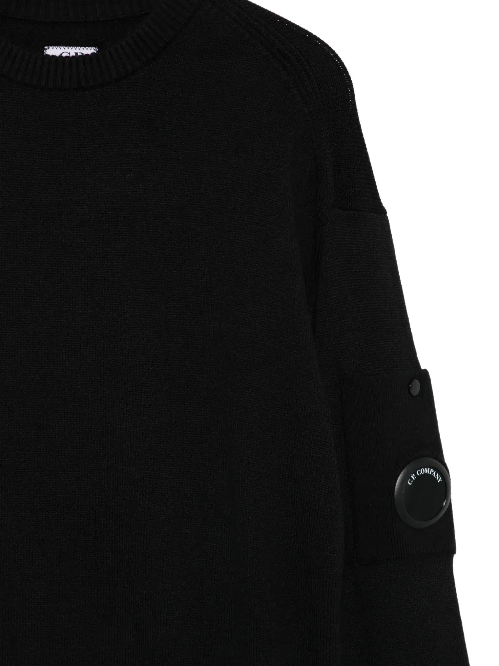 C.P. Company Kids Gebreide trui met Lens-detail Zwart