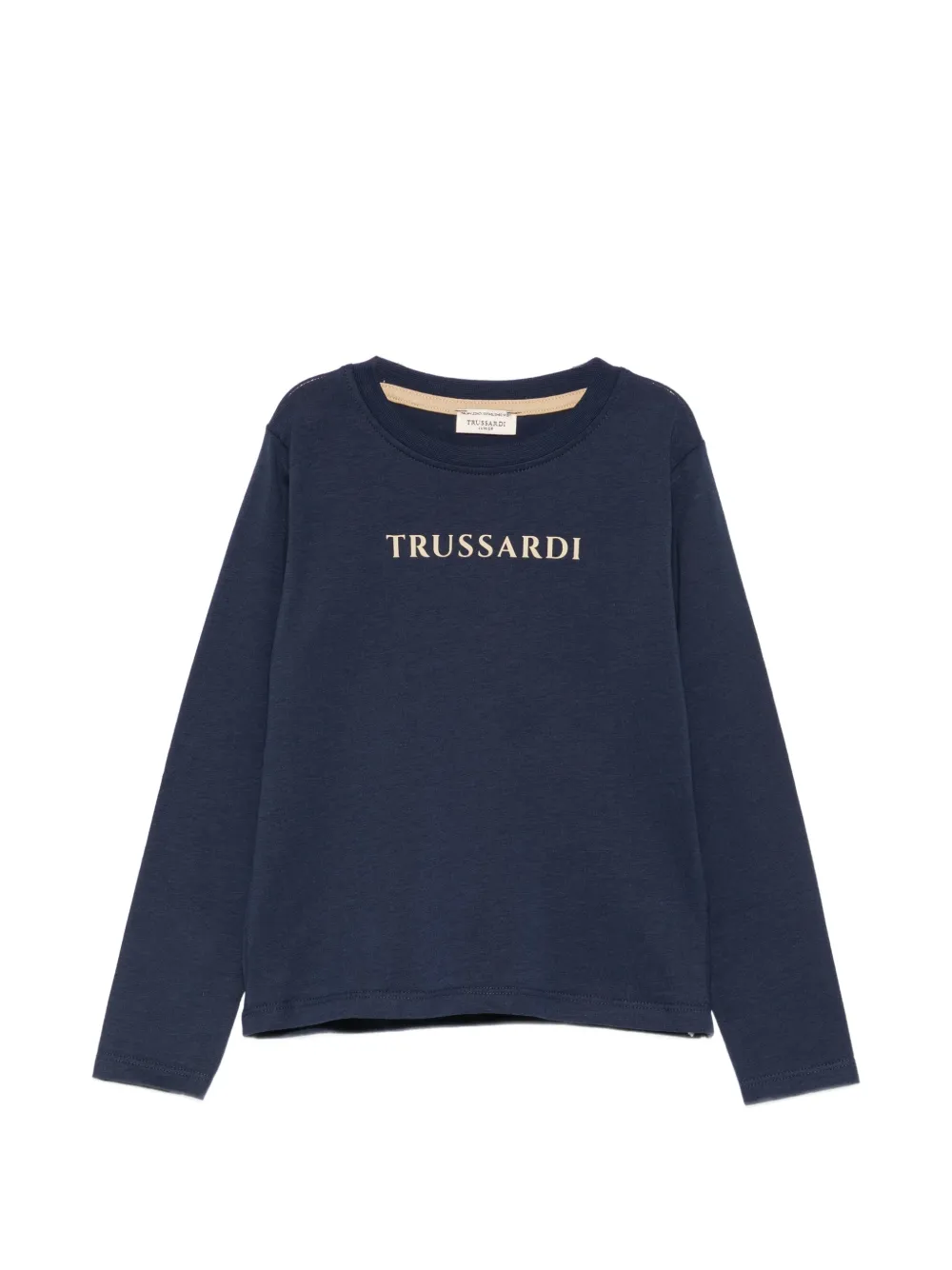 TRUSSARDI JUNIOR T-shirt a maniche lunghe con logo - Blu