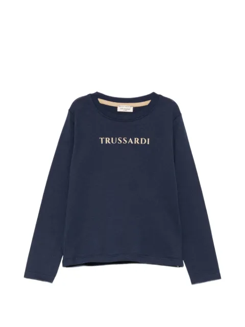 TRUSSARDI JUNIOR logo-print long-sleeve T-shirt