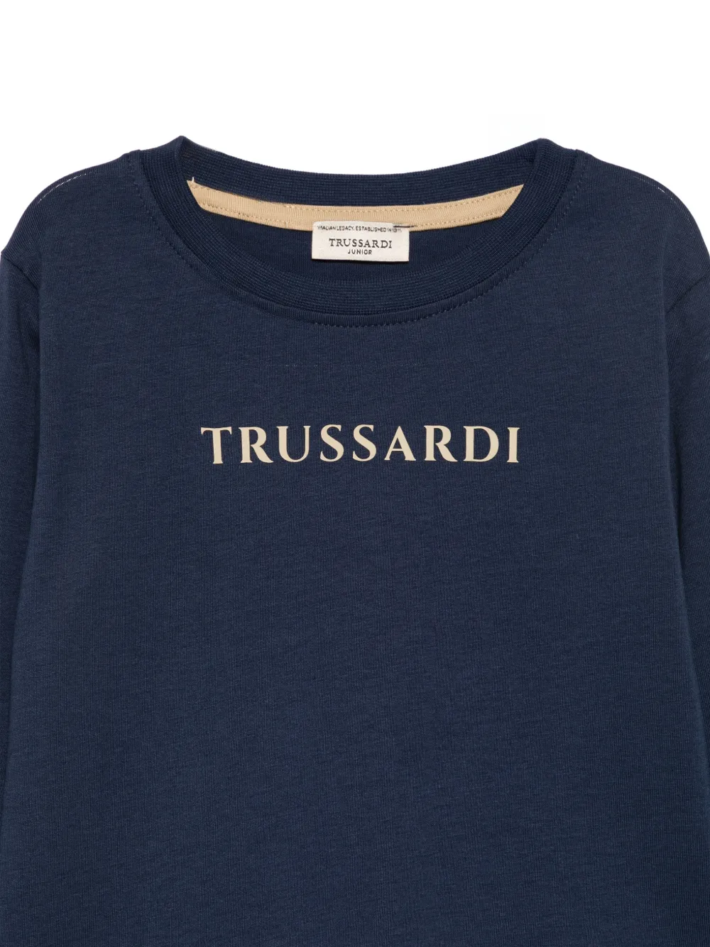 TRUSSARDI JUNIOR T-shirt met lange mouwen en logo-print Blauw