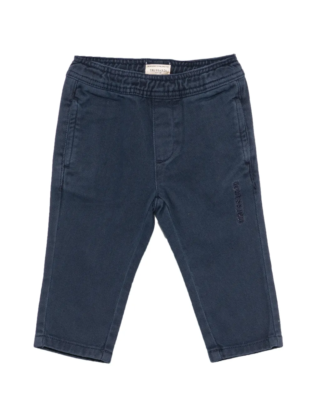 TRUSSARDI JUNIOR logo-embroidered elasticated trousers - Bleu TRUSSARDI JUNIOR logo-embroidered elasticated trousers - Bleu