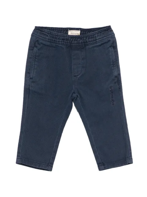 TRUSSARDI JUNIOR logo-embroidered elasticated trousers