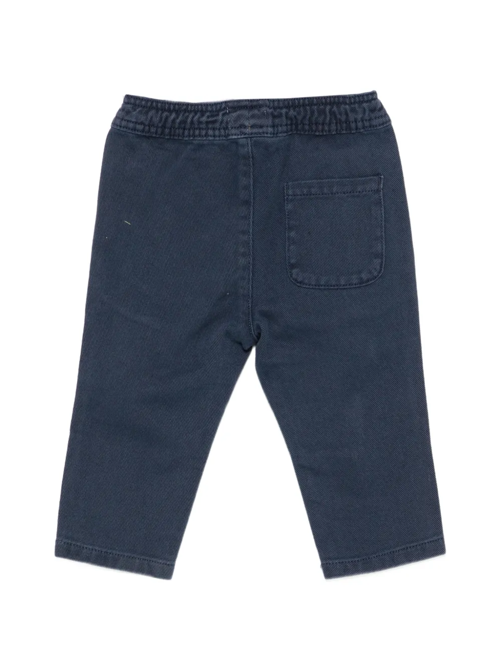 TRUSSARDI JUNIOR logo-embroidered elasticated trousers Blauw