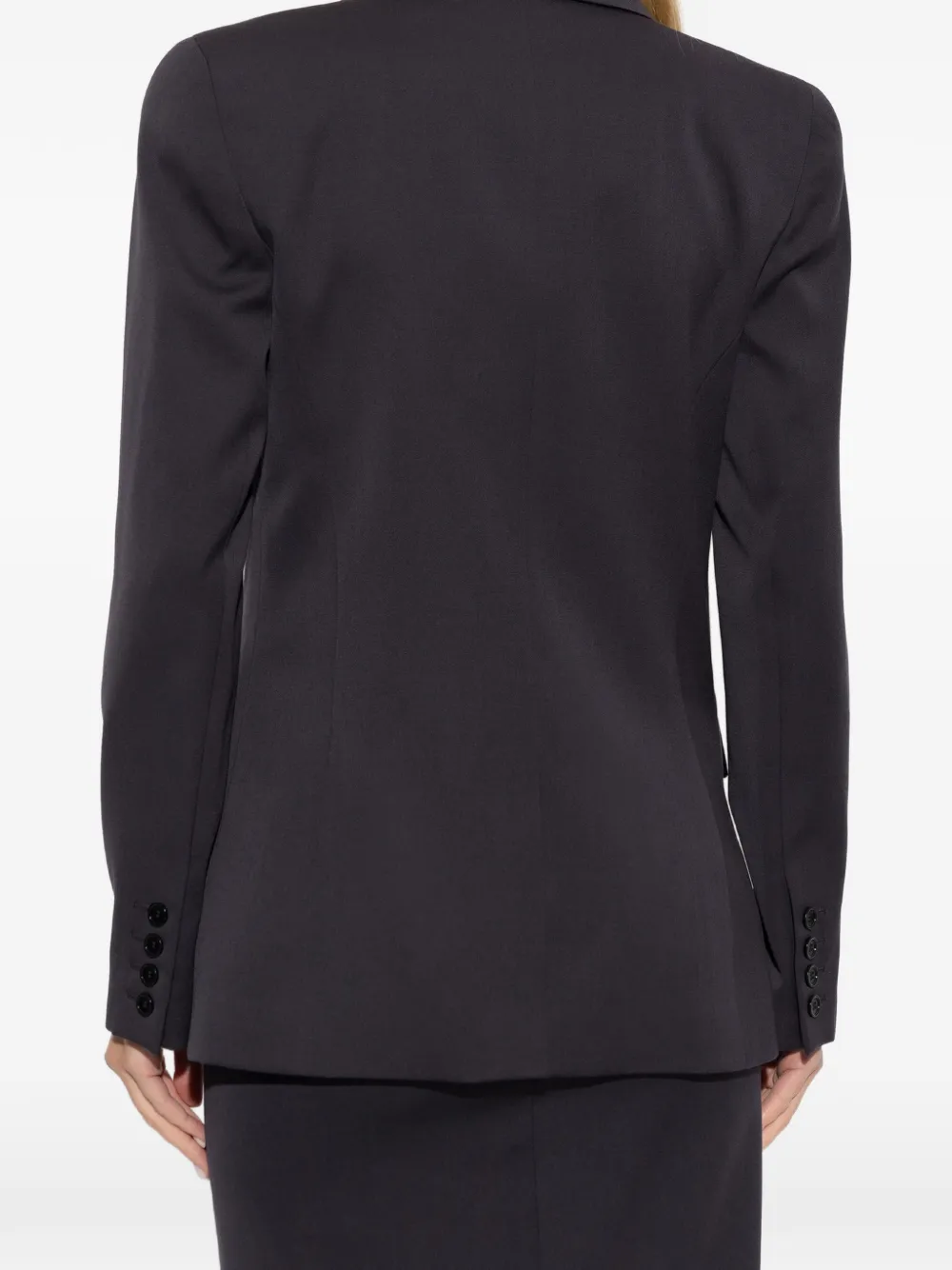 Balmain Wollen blazer met enkele rij knopen Grijs