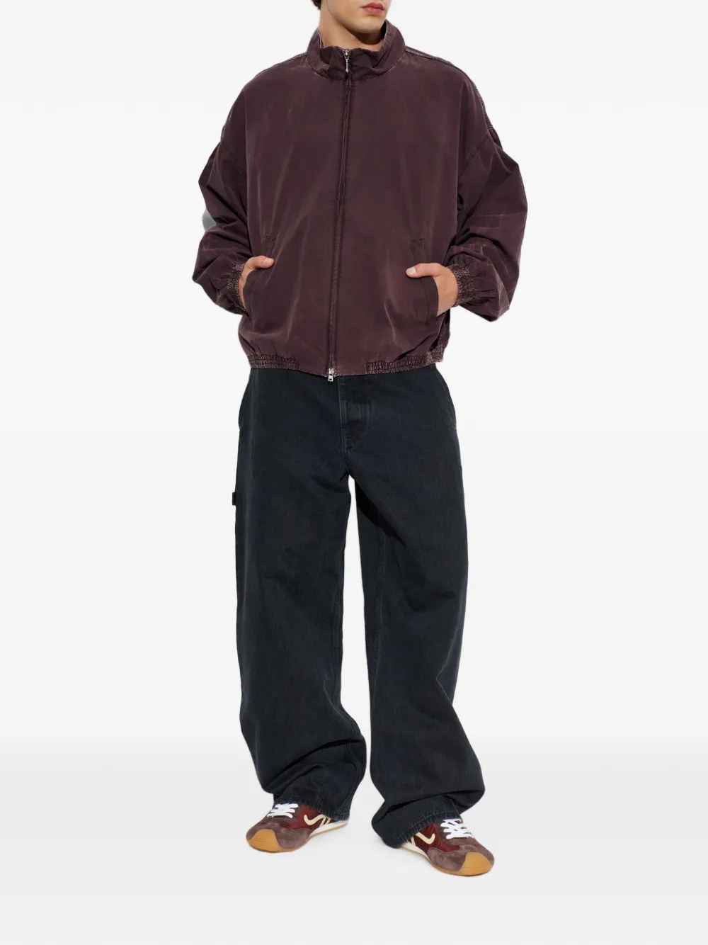 AGOLDE Marshall Zip-up Jacket in Red, view 2