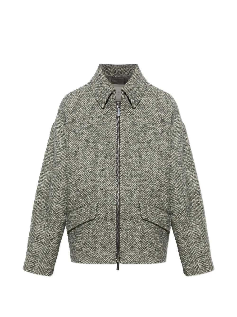 Paul & Shark herringbone-pattern zip-up jacket