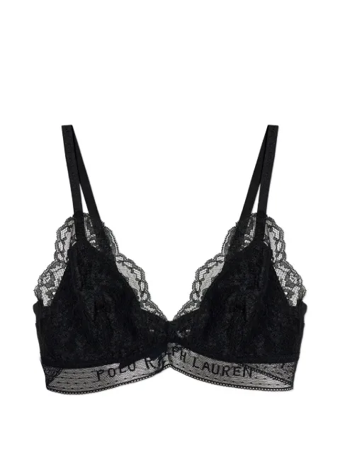Polo Ralph Lauren lace-trimmed logo-band bra