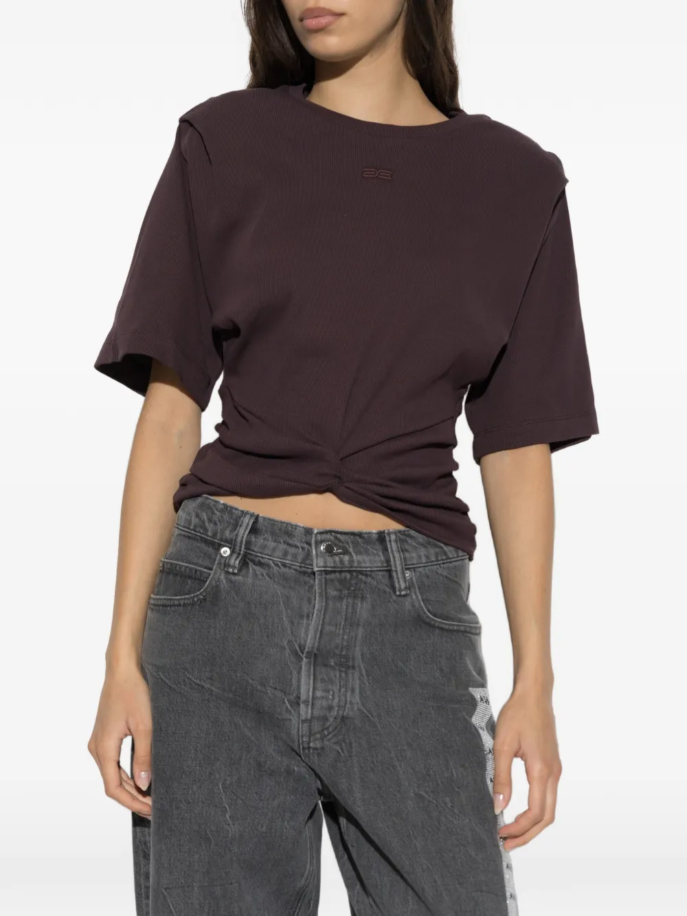Gestuz GZbetty T-shirt met gedraaid detail Paars