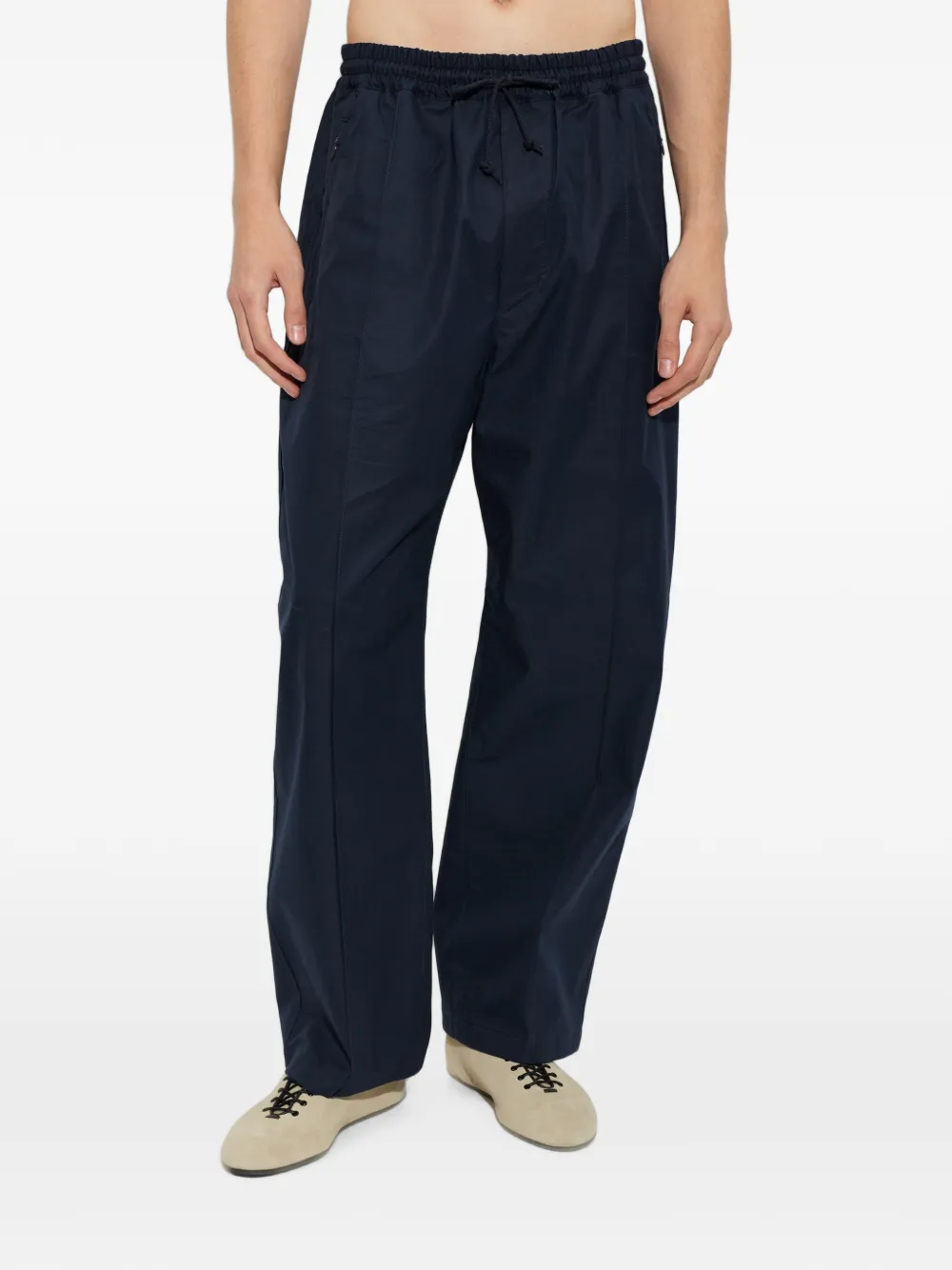 Comme des Garçons Homme Plus Straight broek met trekkoord Blauw