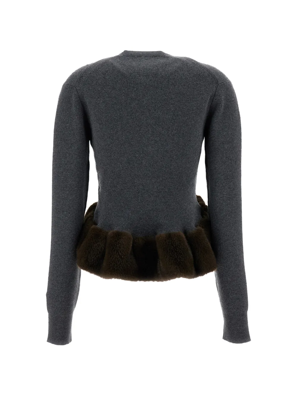 Stella McCartney Trui met ronde hals en nertsafwerking Grijs