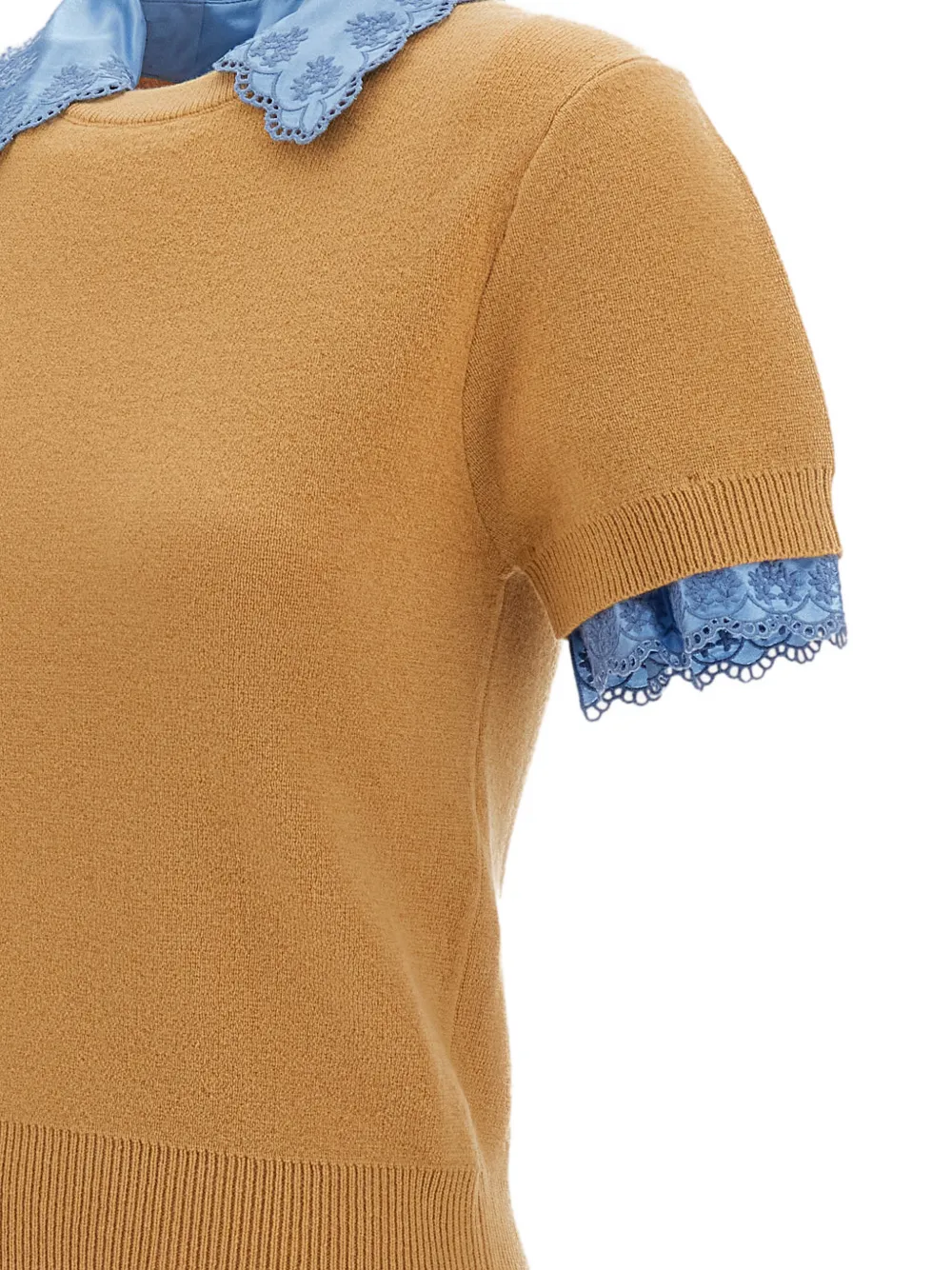 Rabanne short-sleeve sweater Beige