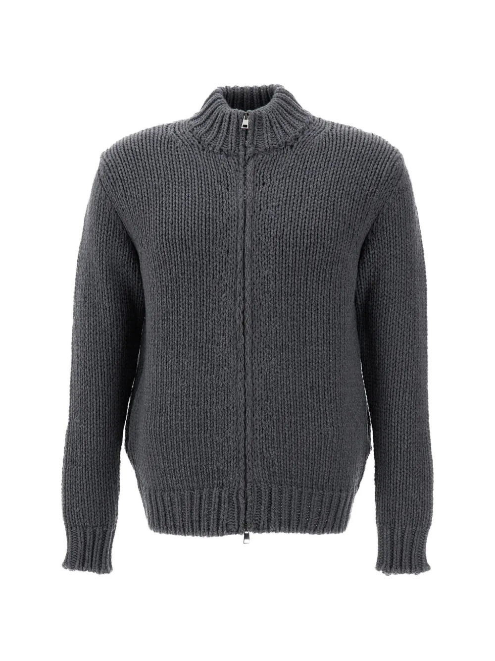 Customer Lovers zip-up chunky-knit cardigan - Grigio