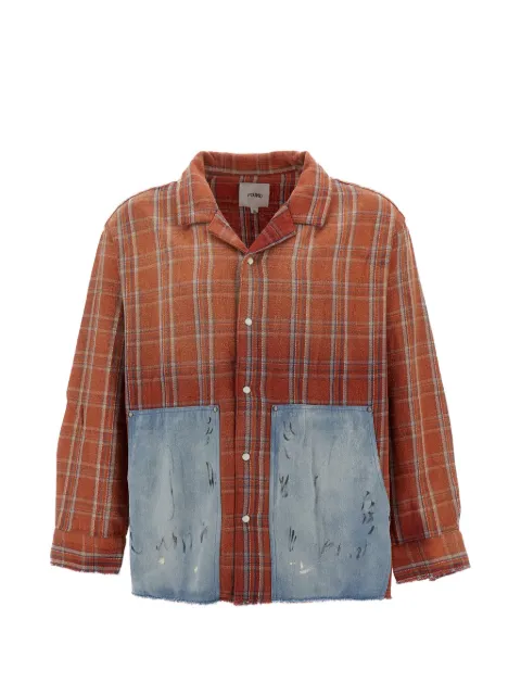 FOUND chemise à carreaux en jean