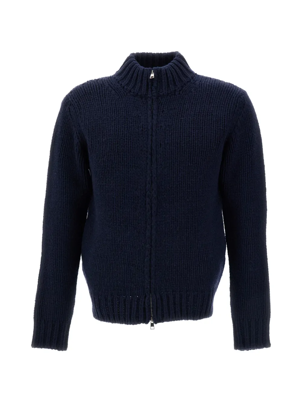 Customer Lovers ribbed-knit zip-up sweater - Blu