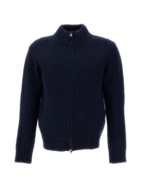 Customer Lovers ribbed-knit zip-up sweater