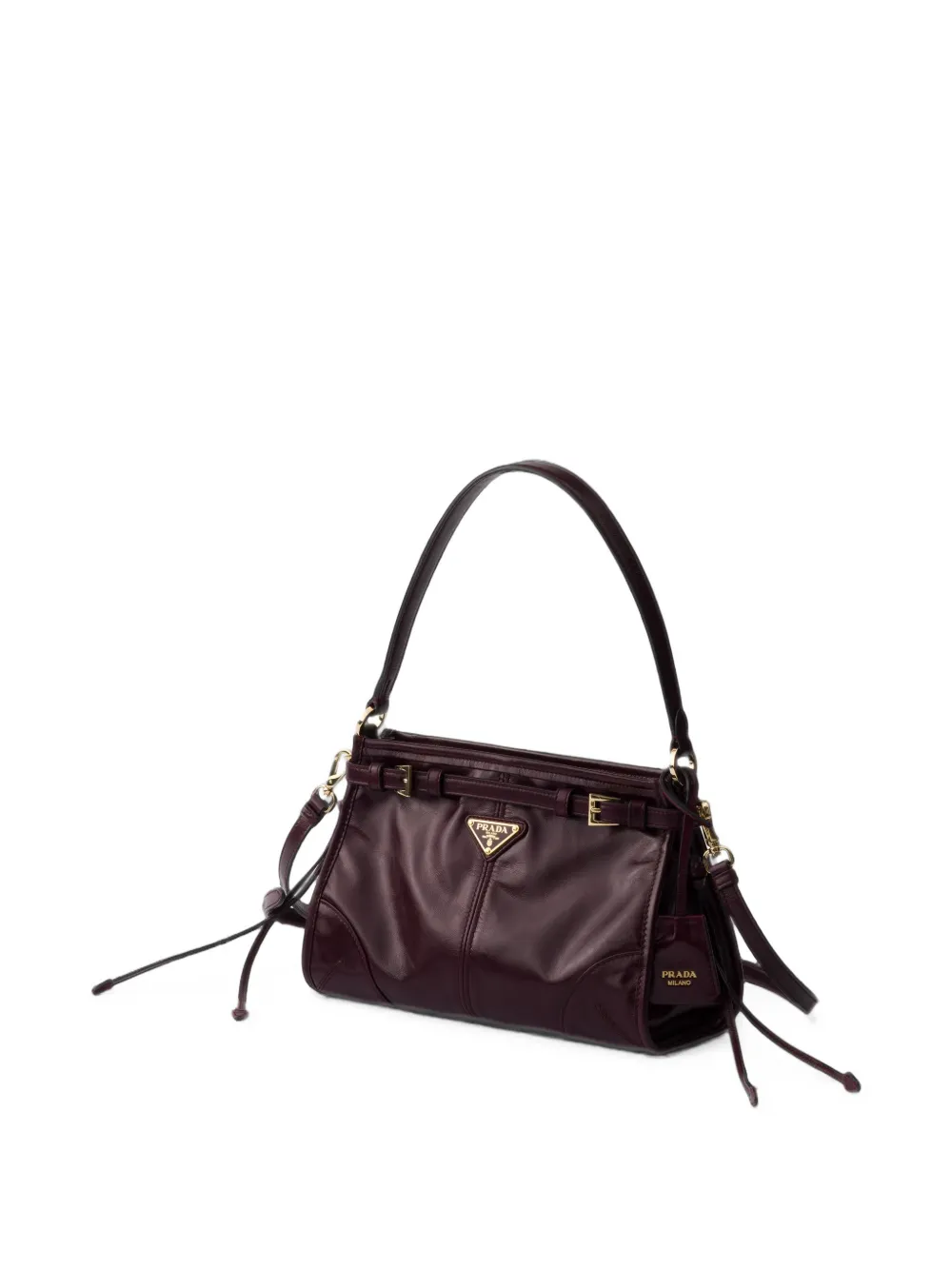 Prada Bonnie kleine leren handtas Rood