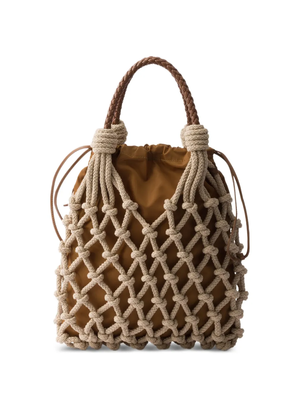 Prada Noué medium cotton macramé bag