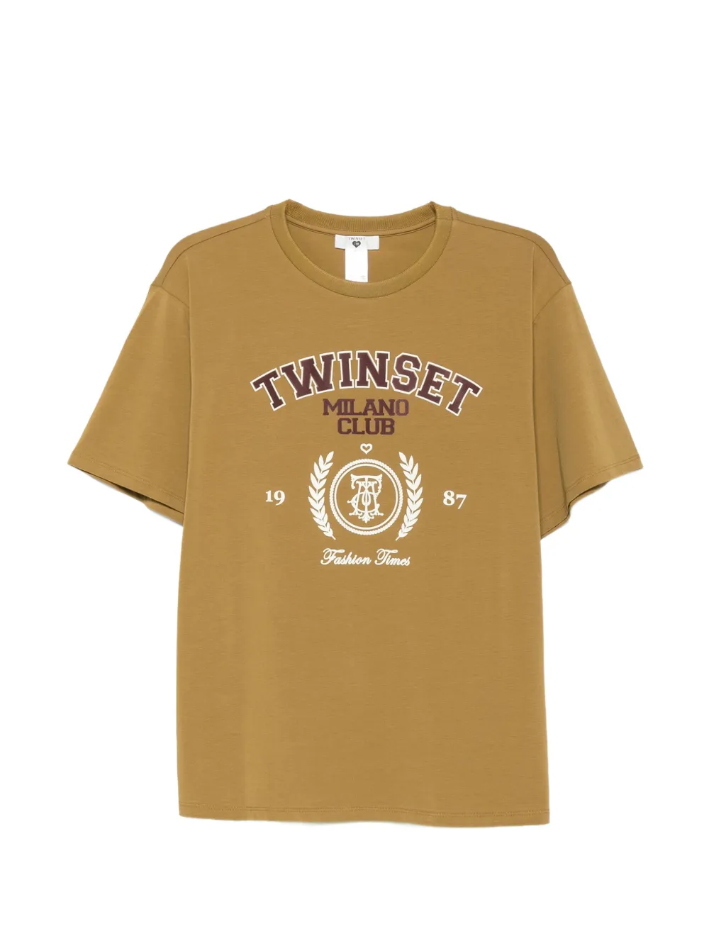 TWINSET logo-print cotton T-shirt - Grün