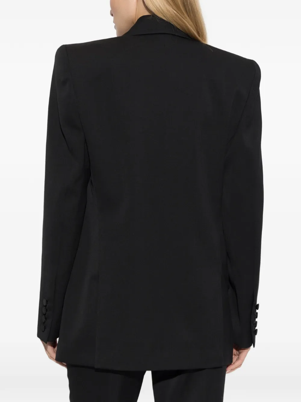 Balmain Wollen blazer met dubbele rij knopen Zwart