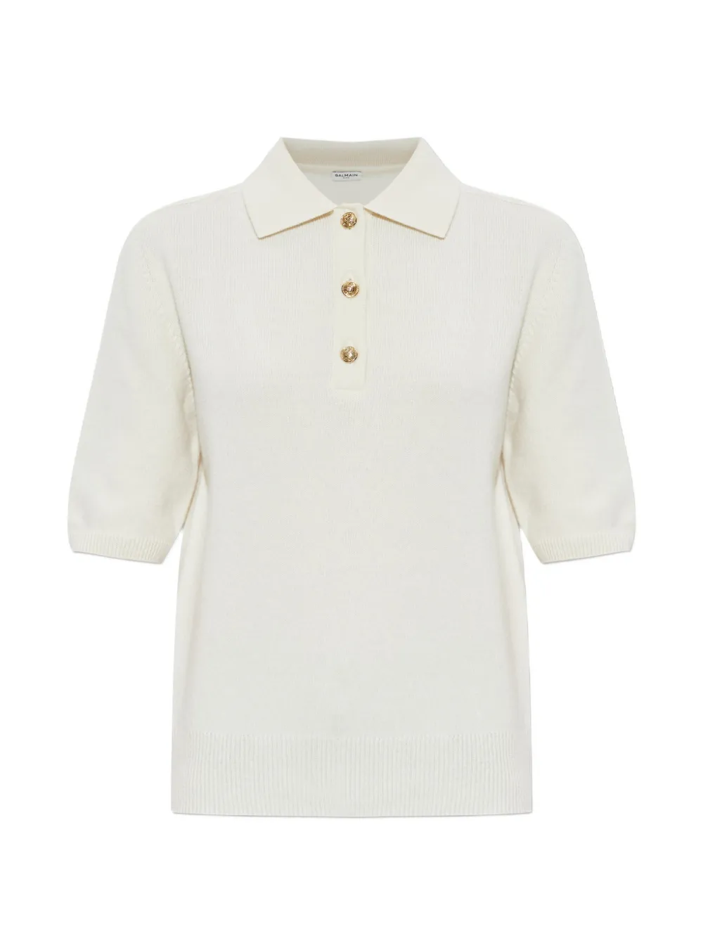 Balmain short-sleeve wool polo shirt - Toni neutri