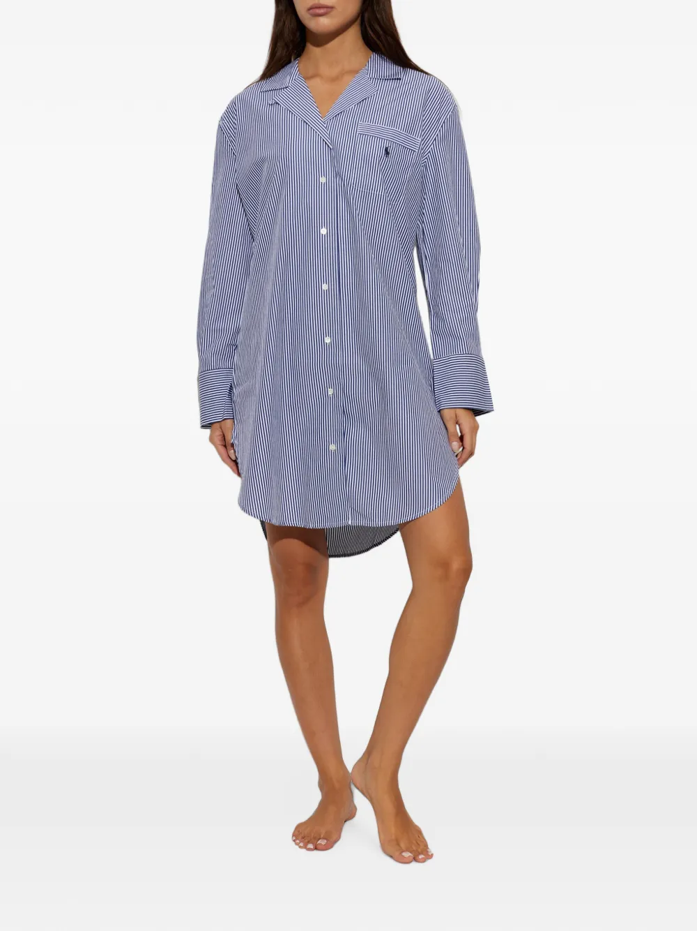 Polo Ralph Lauren striped cotton nightdress Blauw