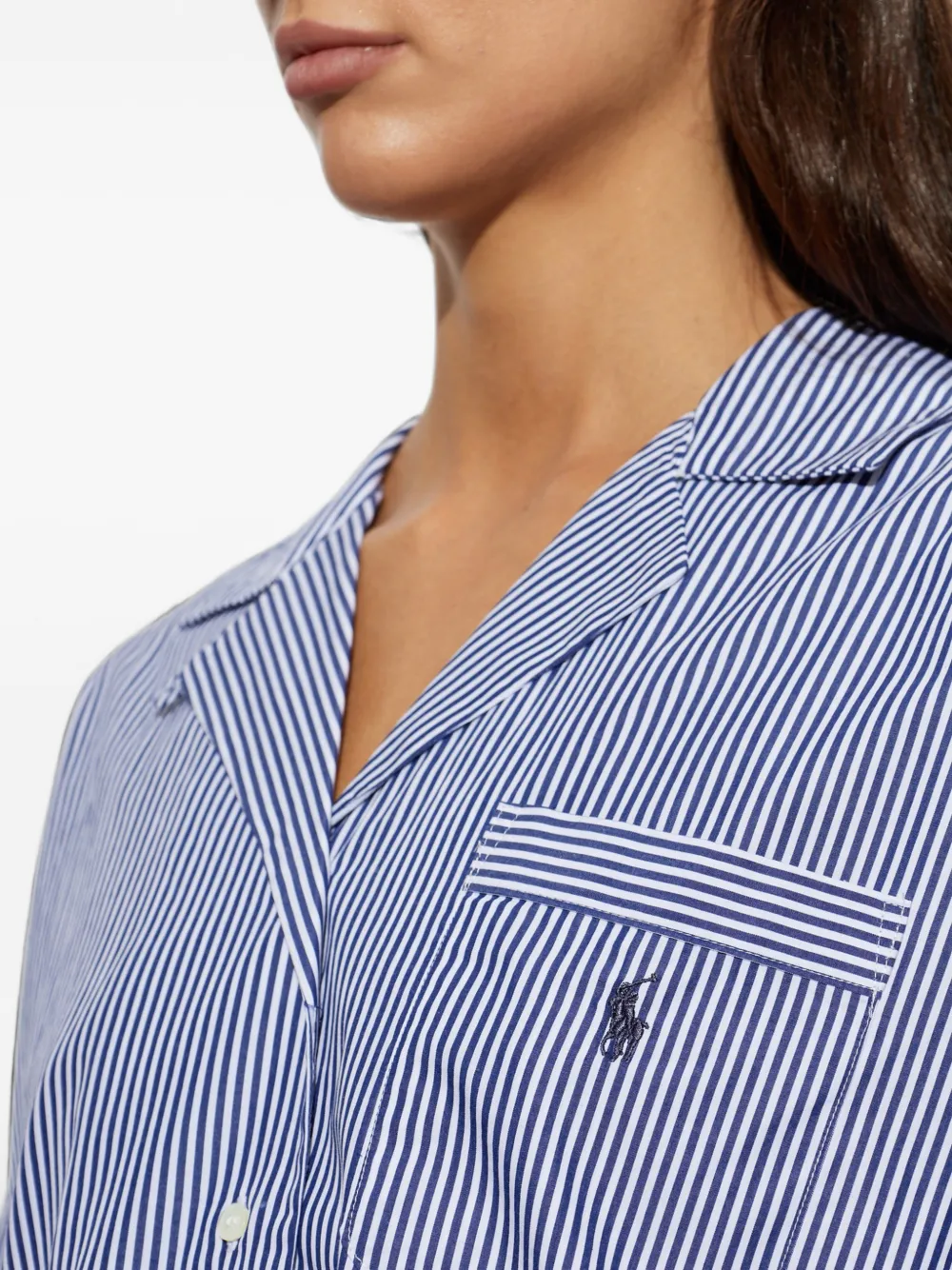 Polo Ralph Lauren striped cotton nightdress Blauw