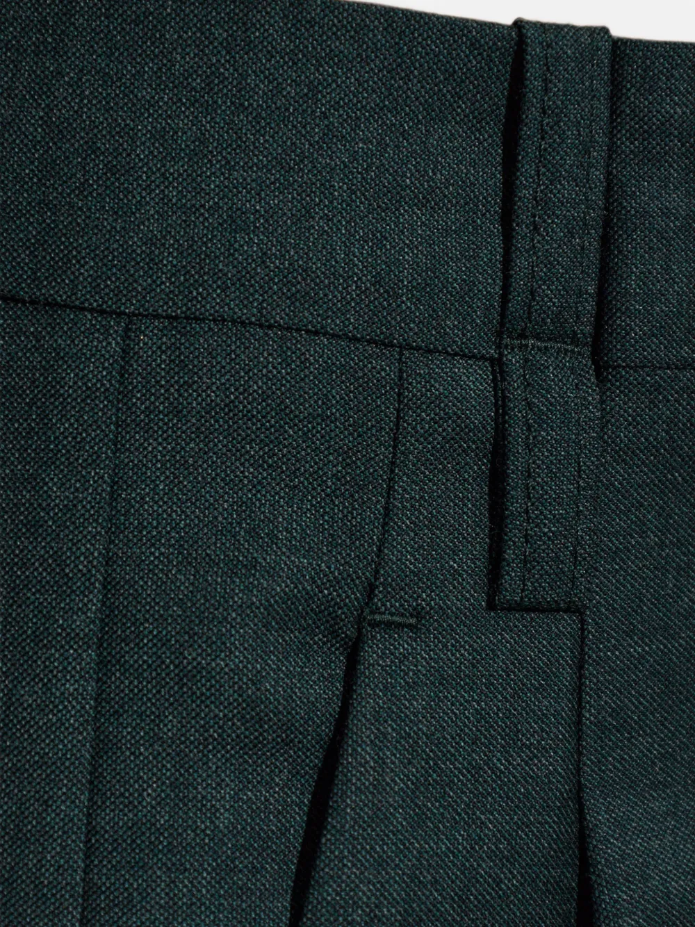 Victoria Beckham Ethel wollen plooibroek met hoge taille Groen