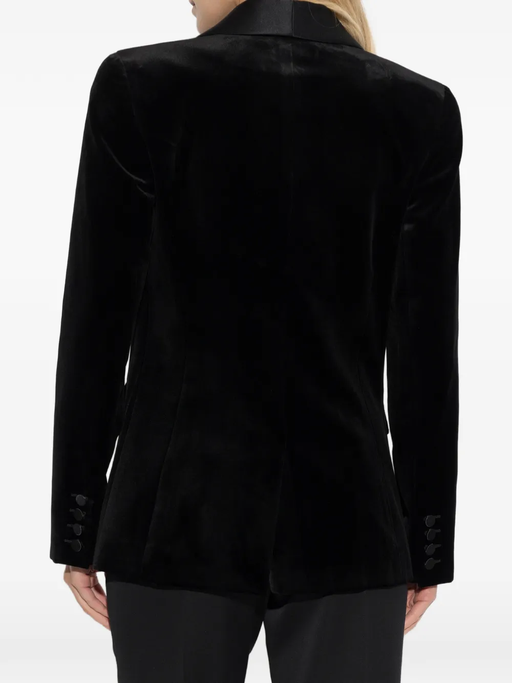 Balmain Fluwelen blazer met sjaalrevers Zwart