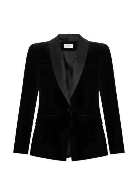 Balmain velvet shawl-lapel blazer