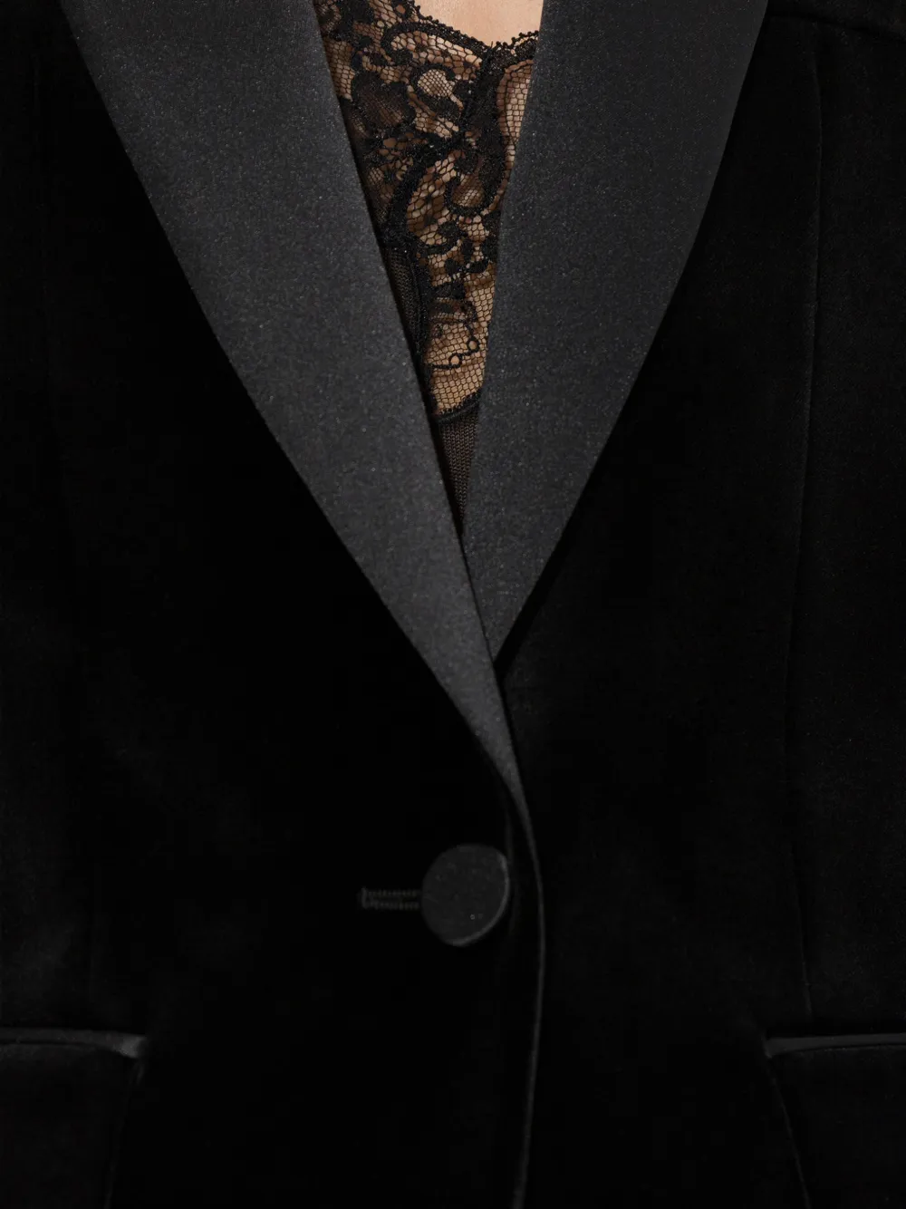 Balmain Fluwelen blazer met sjaalrevers Zwart