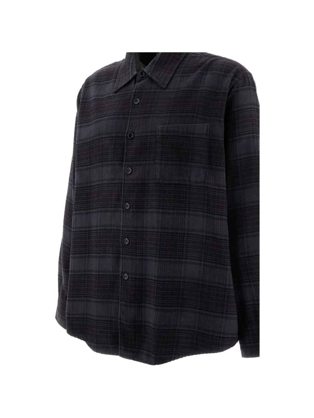 OUR LEGACY Above shirt faded nocturne check flannel Zwart