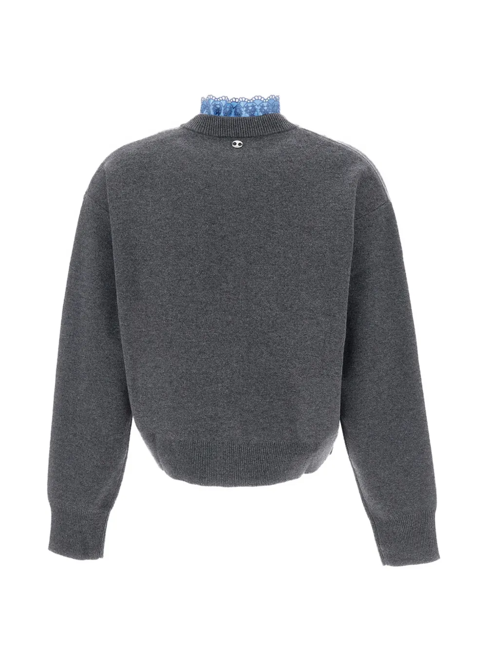 Rabanne cable-knit button-up cardigan Grijs