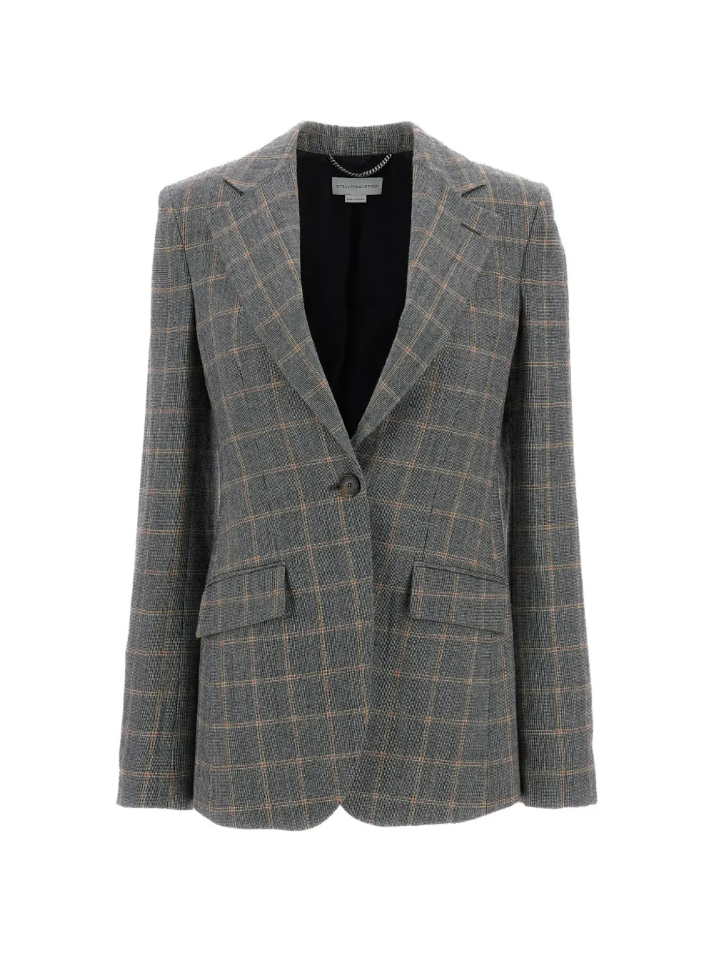 Stella McCartney Prince of Wales-check wool blazer - Grigio