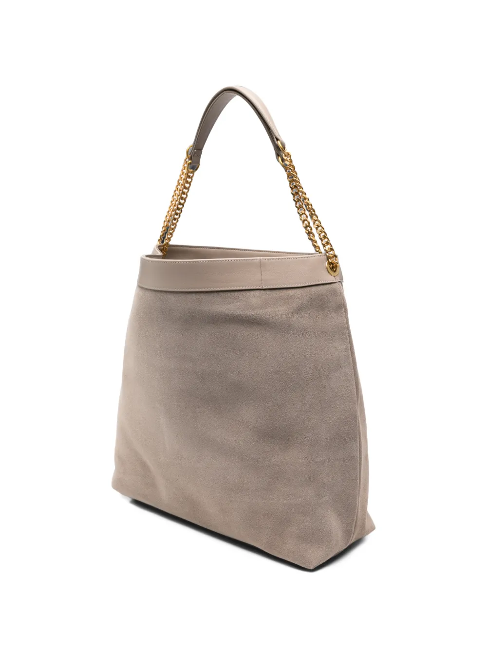 TWINSET suede panelled shoulder bag Beige