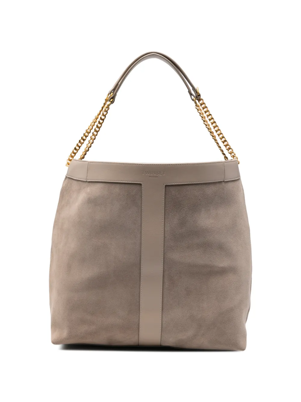 TWINSET suede panelled shoulder bag - Neutrals